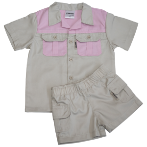 Kahkees Two Tone Outfit Stone/Pink